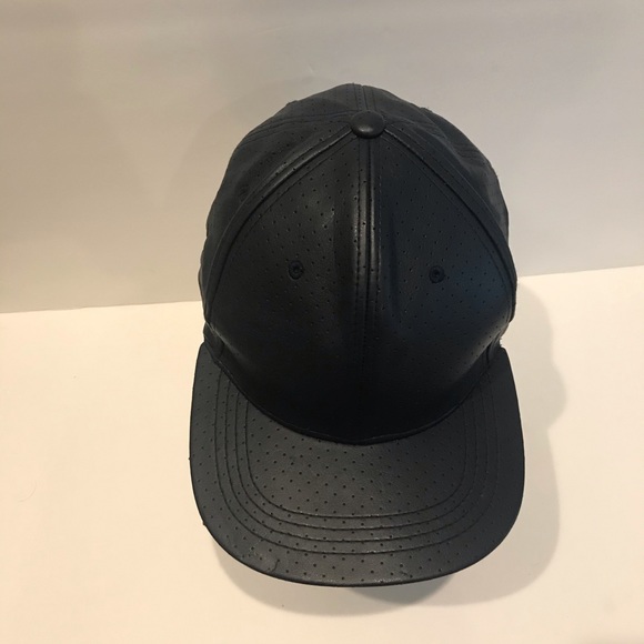 Pitbull Hat Cap Mens Blue Faux Leather Hip Hop Rap Snap Back - Picture 7 of 9